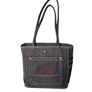 Tommy Hilfiger Dark Gray Denim Tote